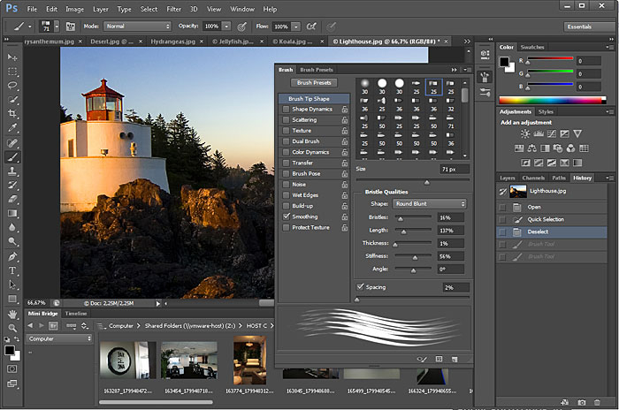 Giao diện của Adobe Photoshop CS6.