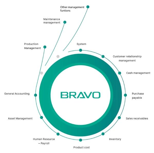 Bravo cung cấp ERP chủ yếu tập trung vào các nhóm quản lý của chính phủ