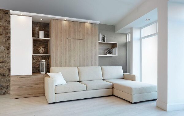 cach-bo-tri-sofa-giuong-trong-phong-khach-2 Sofa giường trong phòng khách kết hợp làm vách ngăn phòng