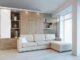 Sofa giường trong phòng khách kết hợp làm vách ngăn phòng
