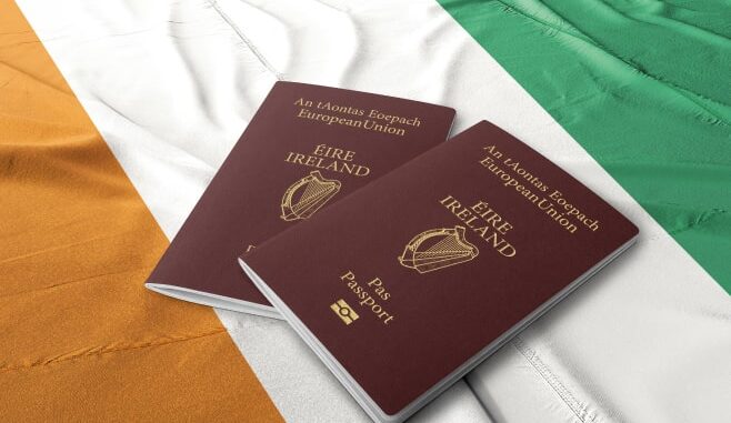 Ireland passport beside printed vietnam visa application form ireland citizens