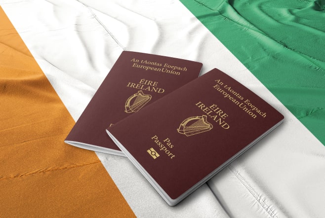 Ireland passport beside printed vietnam visa application form ireland citizens