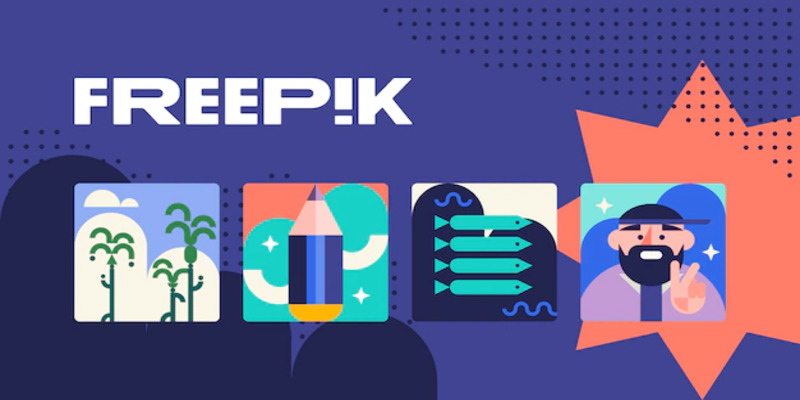 Freepik hỗ trợ xuất file PNG, SVG và PSD nhanh
