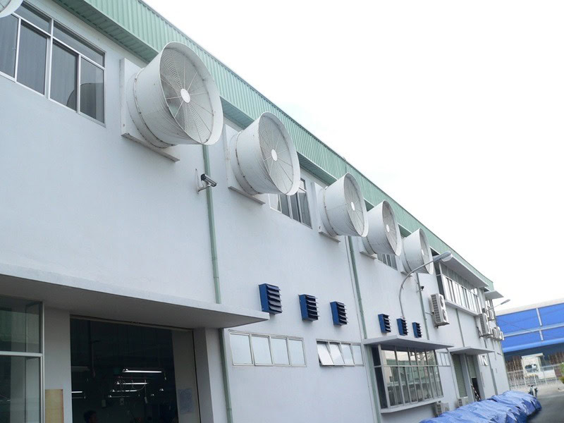 Hệ thống quạt hút vuông thông gió nhà máy